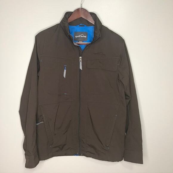 Eddie Bauer Men's Travex UV Protective  Water Repellant Jacket Brown Size Small - Picture 1 of 8